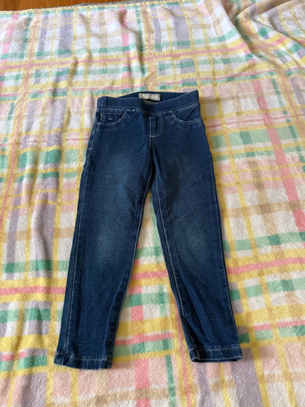 Tractr Navy Blue Girls' Jeggings with Logo Tag